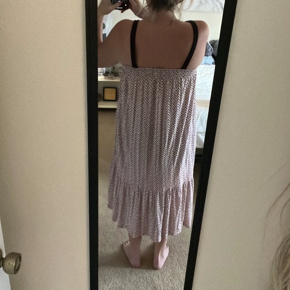 LOFT Chevron Midi Dress, size Large - Picture 6 of 7